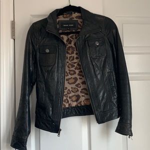 Black leather jacket